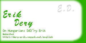 erik dery business card